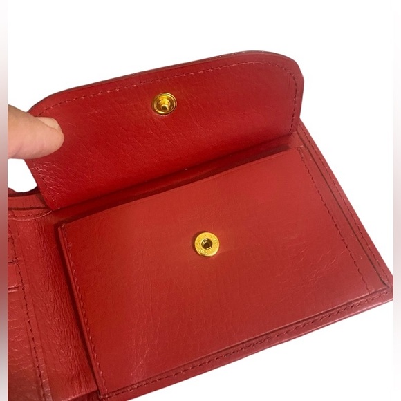 ROLEX Red Bi-Fold Wallet w/ Coin Pocket - Picture 4 of 13